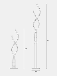 Embrace 60" Led Spiral 2-in-1 Floor or Table Lamp