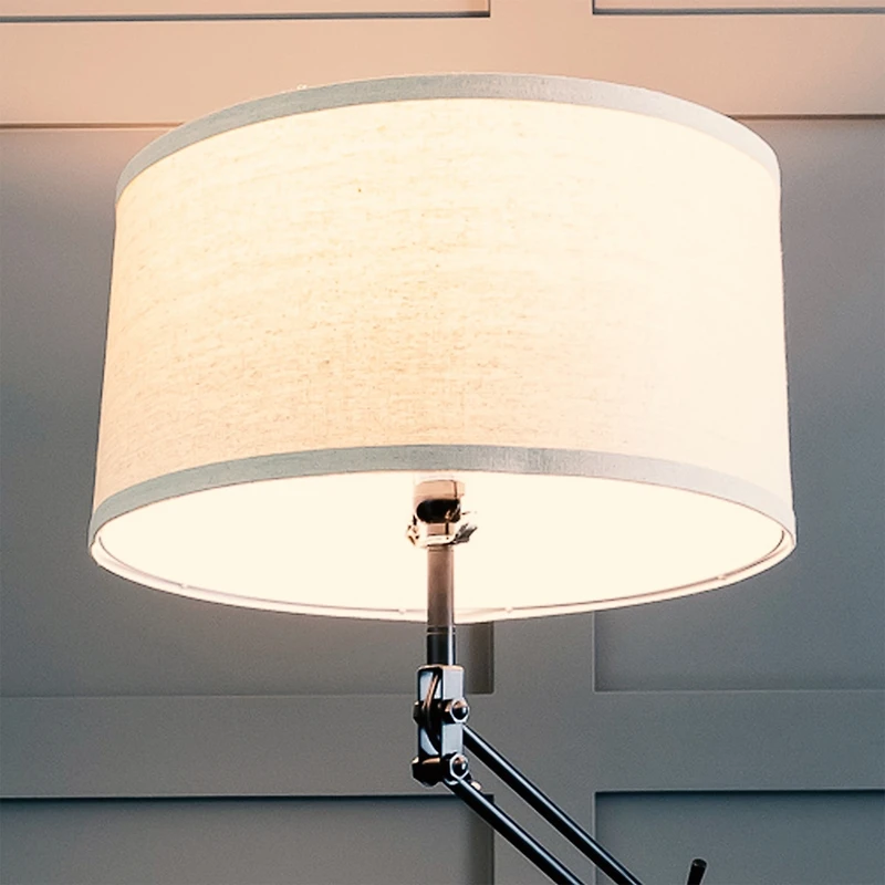 Ava 61" Led Modern Standing Floor Lamp with Fabric Drum Shade