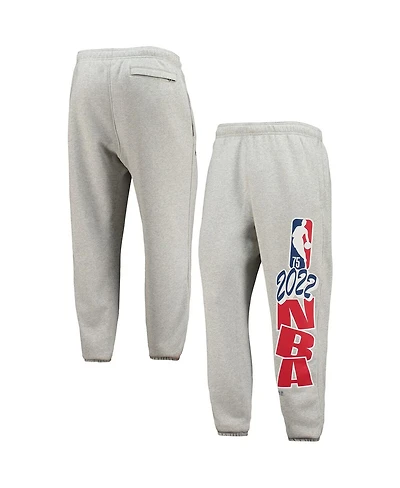 Men's Nike Heathered Gray Nba Team 31 75th Anniversary Courtside Fleece Jogger Pants