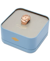 Fossil Women's Ring Watch Two-Hand Gold-Tone Stainless Steel Bracelet Watch, 15mm