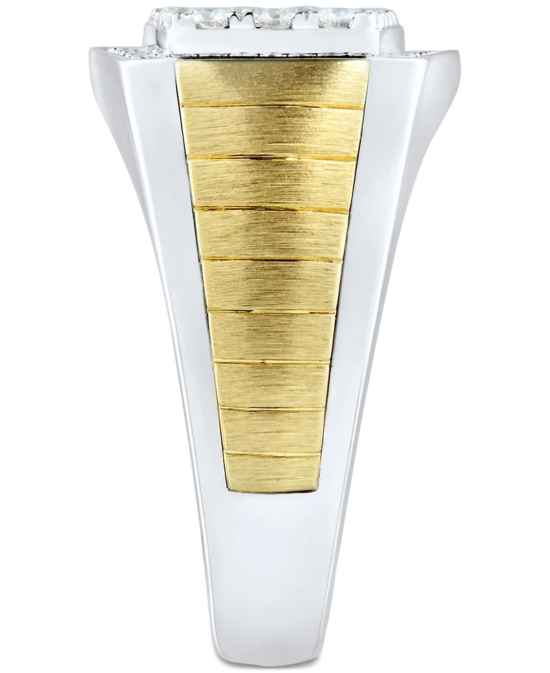 Grown With Love Men's Lab Diamond Cluster Ring (1 ct. t.w.) 10k Two-Tone Gold