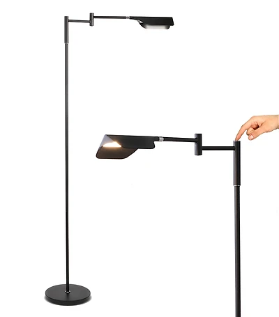 Leaf Modern Pharmacy Reading Led Floor Lamp with Adjustable Neck (53")