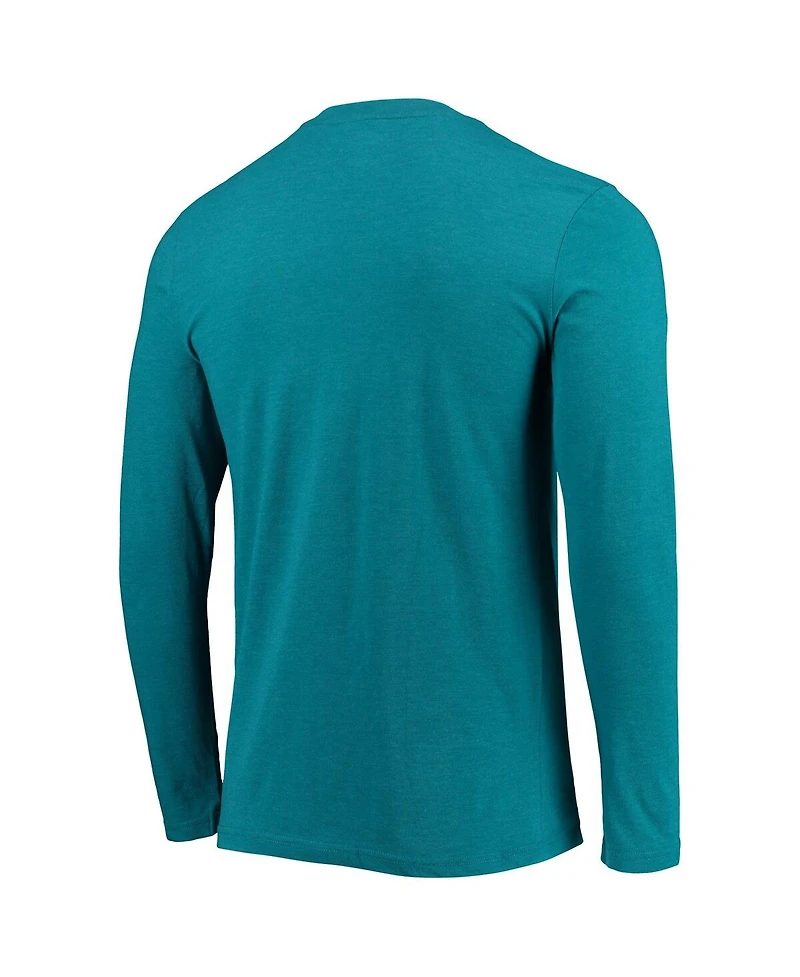Men's Concepts Sport Black, Teal Charlotte Hornets Long Sleeve T-Shirt & Pants Sleep Set