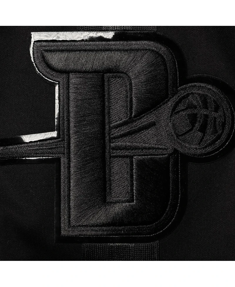 Men's Pro Standard Detroit Pistons Triple Black Gloss Shorts