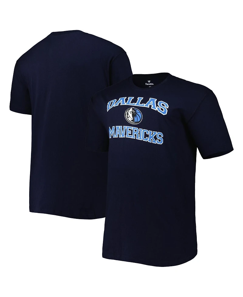 Men's Navy Dallas Mavericks Big and Tall Heart Soul T-shirt