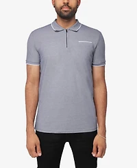X-Ray Men's Comfort Zip-Neck Tipped Polo Shirt