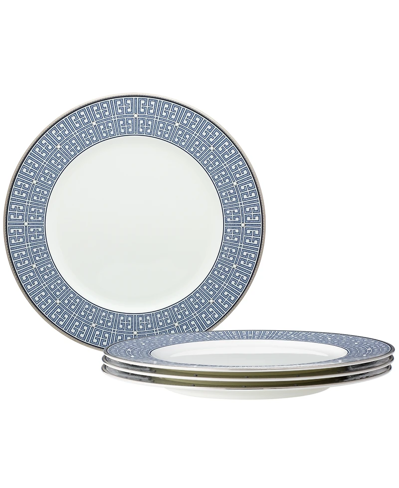 Noritake Infinity Blue 4 Piece Dinner Plate Set, Service for 4