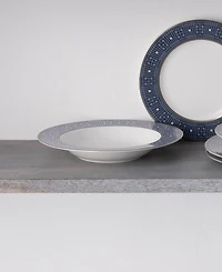 Noritake Infinity Blue 4 Piece Soup Bowl Set 12 oz, Service for 4