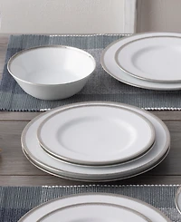 Noritake Whiteridge Platinum 12 Pc Set, Service For 4