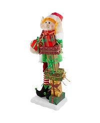 Northlight Santa's Little Animated Elf With Lighted Star Musical Christmas Figure, 30"