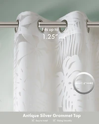Madison Park Leilani Palm Leaf Burnout Window Sheer Curtain