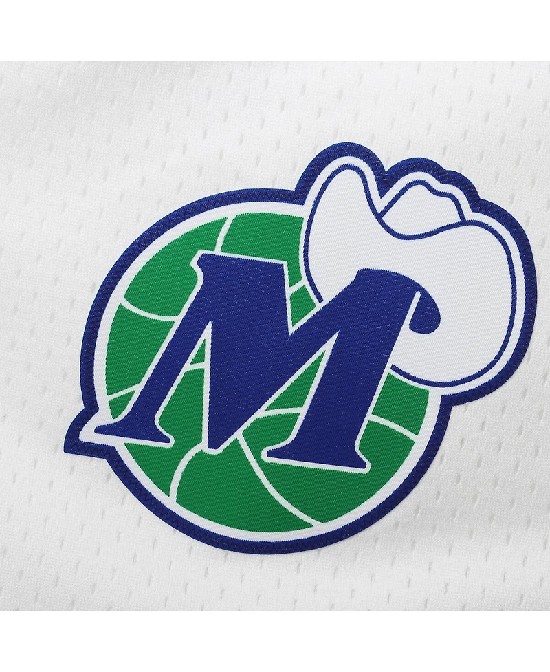 Men's Mitchell & Ness White Dallas Mavericks 1998-99 Hardwood Classics Swingman Shorts