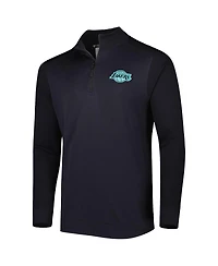 Men's LevelWear Black Los Angeles Lakers Nano Engineered Knit Fabric Quarter-Zip Jacket