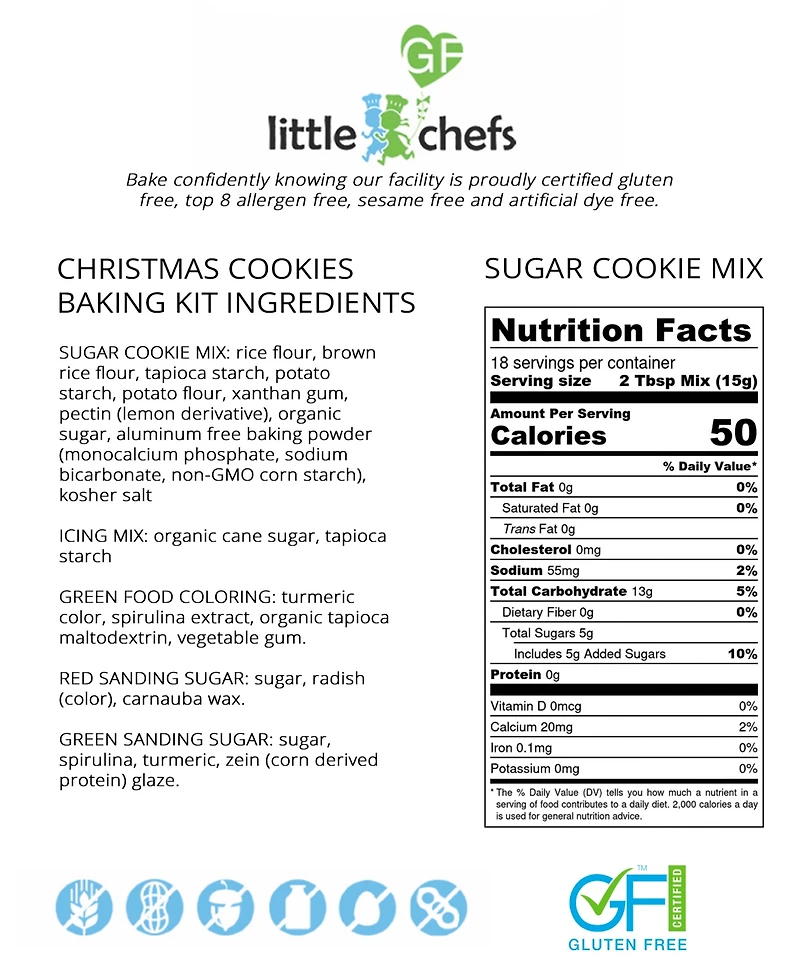 Little Gf Chefs Christmas Cookies Baking Kit