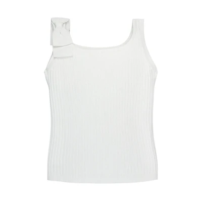 Hope & Henry Baby Girls Sleeveless Sweater Tank with Bow