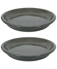Outdoor/Indoor High-Fired Glazed Uv- and Frost-Resistant Ceramic Flower Pot Planter Saucers
