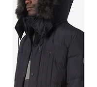 Marc New York Men's Tremont Down Parka with Faux Fur Trimmed Removable Hood