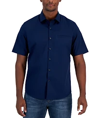 Alfani Men's Modern Classic-Fit Stretch Solid Button-Down Shirt, Created for Macy's