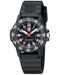 Luminox Women's Swiss Leatherback Sea Turtle Dive Black Rubber Strap Watch 39mm