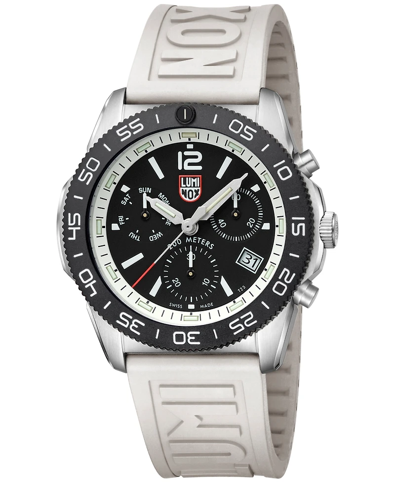 Luminox Men's Swiss Chronograph Pacific Diver Rubber Strap Watch 44mm