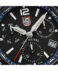 Luminox Men's Swiss Chronograph Pacific Diver Blue Rubber Strap Watch 44mm