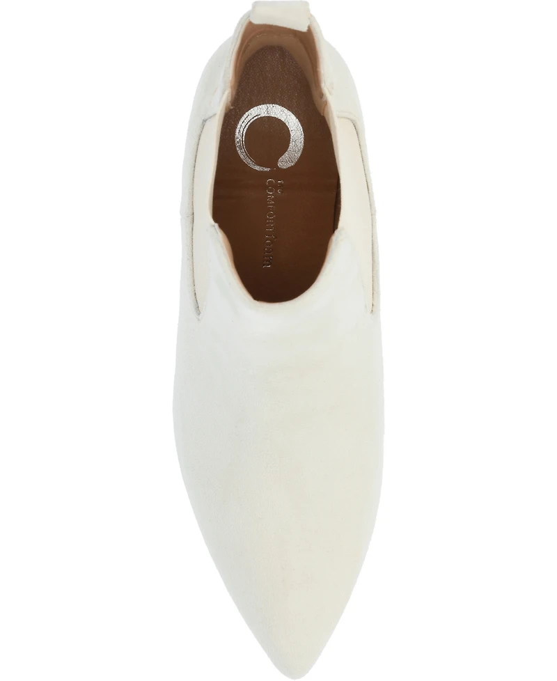 Journee Collection Women's Tenlee Pointed Toe Kitten Heel Dress Booties