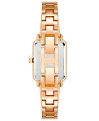 Anne Klein Women's Rose Gold-Tone Solid Bangle Watch, 22X27mm