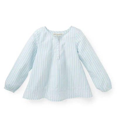 Hope & Henry Baby Girls Peasant Top With Embroidery