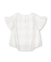 Hope & Henry Baby Girls Short Ruffle Sleeve Top