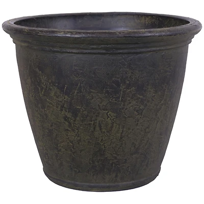 Anjelica 24" Double-Walled Polyresin Outdoor Planter with Uv-Resistant Sable Finish