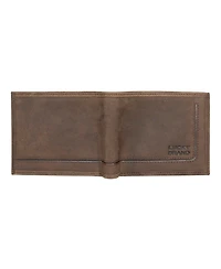 Lucky Brand Men's Grooved Leather Bifold Wallet