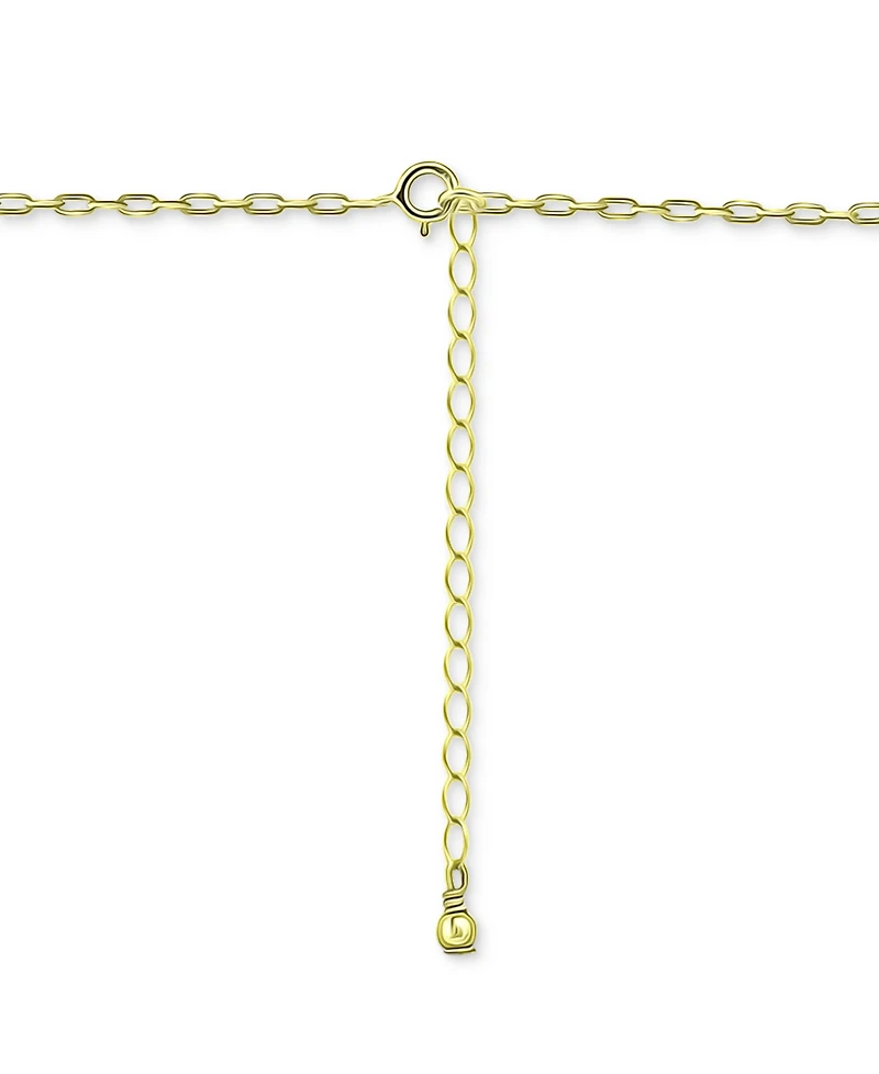 Giani Bernini Cubic Zirconia Polished Heart Paperclip Link Pendant Necklace, 16" + 2" extender, Created for Macy's