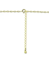 Giani Bernini Cubic Zirconia Polished Heart Paperclip Link Pendant Necklace, 16" + 2" extender, Created for Macy's