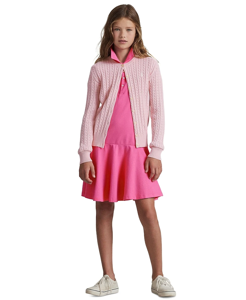 Polo Ralph Lauren Girls 2T-16 Cable-Knit Cotton Cardigan