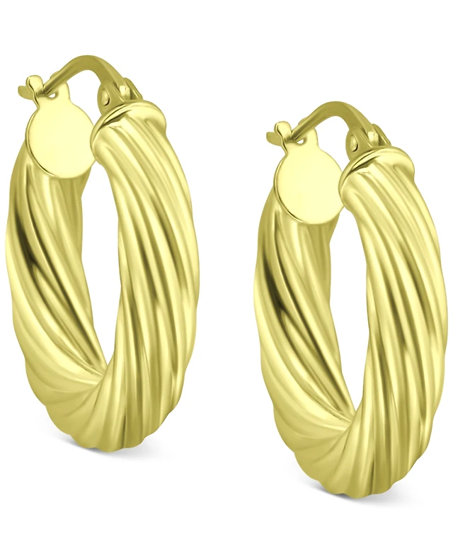 Giani Bernini Wide Twist Small Hoop Earrings, 20mm, Created for