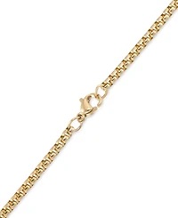 Legacy for Men by Simone I. Smith Black Agate & Lion Head 24" Pendant Necklace in Gold-Tone Ion-Plated Stainless Steel
