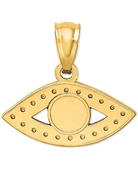 Evil Eye Charm Set in 14k Gold and Enamel