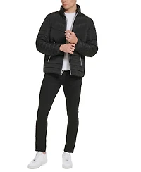 Kenneth Cole Men's Mixed Quilted Puffer Jacket