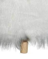 Rosemary Lane Polyester Stool with Faux Fur, 19" x 19" x 16"