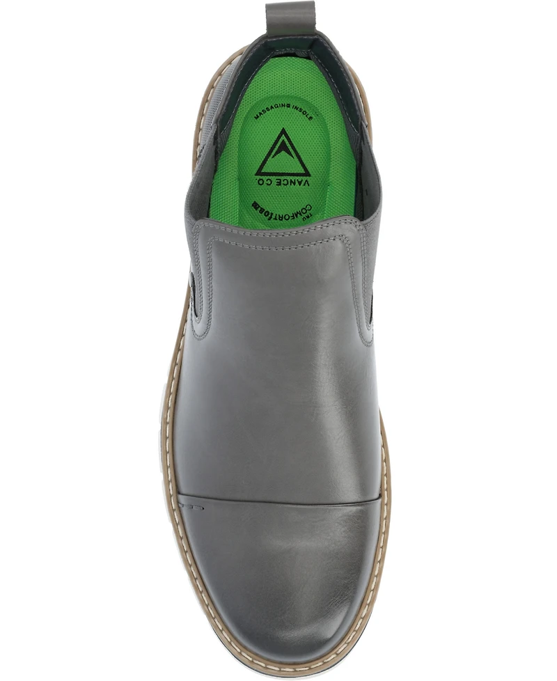 Vance Co. Men's Waylon Tru Comfort Foam Pull-On Cap Toe Chelsea Boot