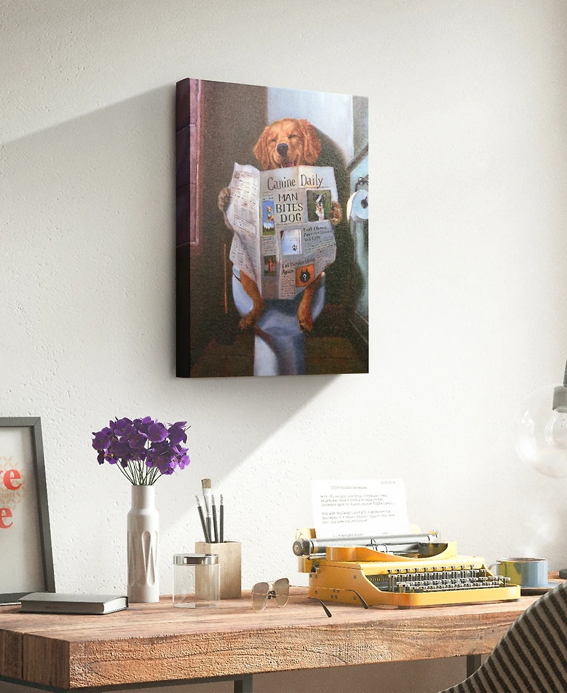 Empire Art Direct 'Dog Gone Funny' Graphic Art Print On Wrapped Canvas Wall Art, 20" x 16"