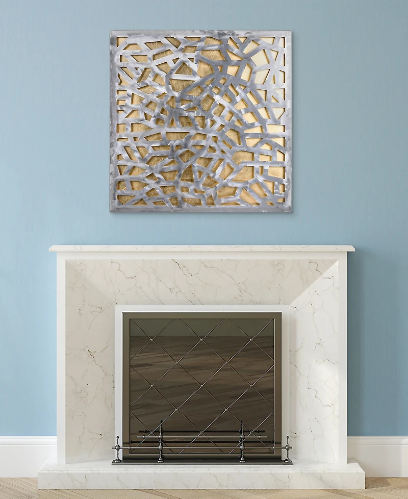 Empire Art Direct Enigma Polished Steel Leaf 3D Abstract Metal Wall Art