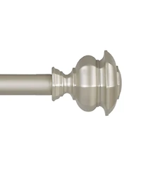 Lauren Ralph Lauren Welford 1" Adjustable Window Curtain Rod and Finial 22 Piece Set, 36"-72"