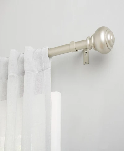 Lauren Ralph Markel 1" Adjustable Window Curtain Rod and Finial 22 Piece Set, 36"-72"