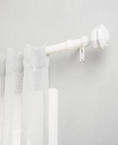Lauren Ralph Welford 1" Adjustable Window Curtain Rod and Finial 23 Piece Set, 66"-120"