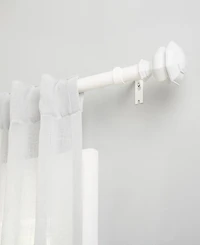 Lauren Ralph Welford 1" Adjustable Window Curtain Rod and Finial 23 Piece Set, 66"-120"