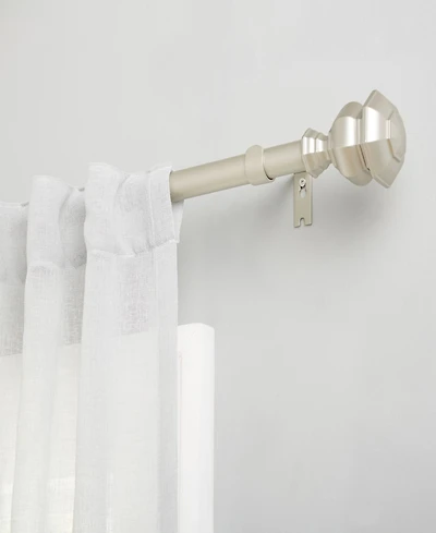 Lauren Ralph Welford 1" Adjustable Window Curtain Rod and Finial 23 Piece Set, 66"-120"