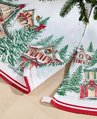 Elrene Storybook Christmas Village Holiday Tree Skirt