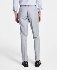Bar Iii Men's Slim-Fit Wool Sharkskin Suit Pants, Created for Macy's