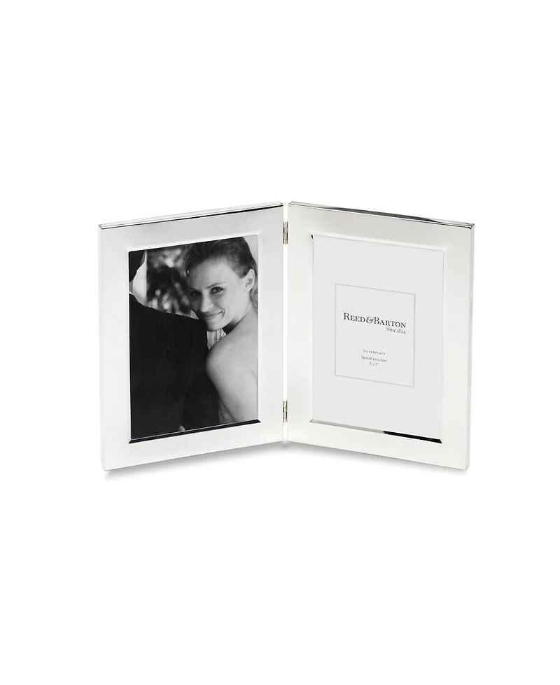 Reed & Barton Classic Double Photo Frame, 5" x 7"